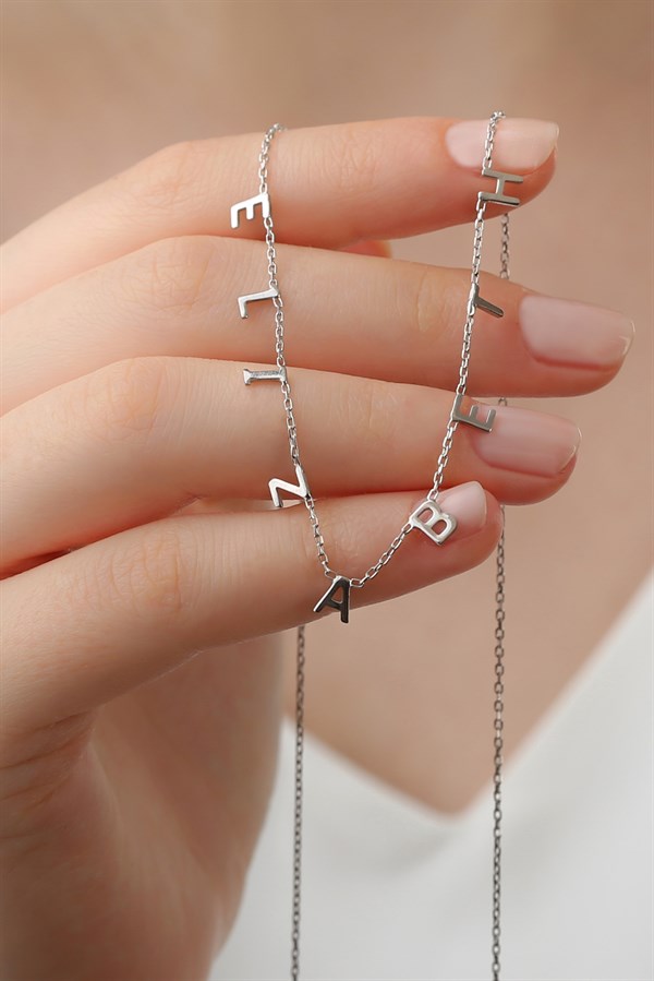 925 Ayar Gümüş İsim Kolye