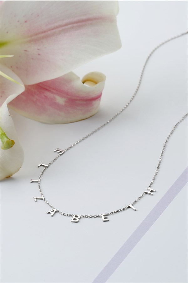 925 Ayar Gümüş İsim Kolye