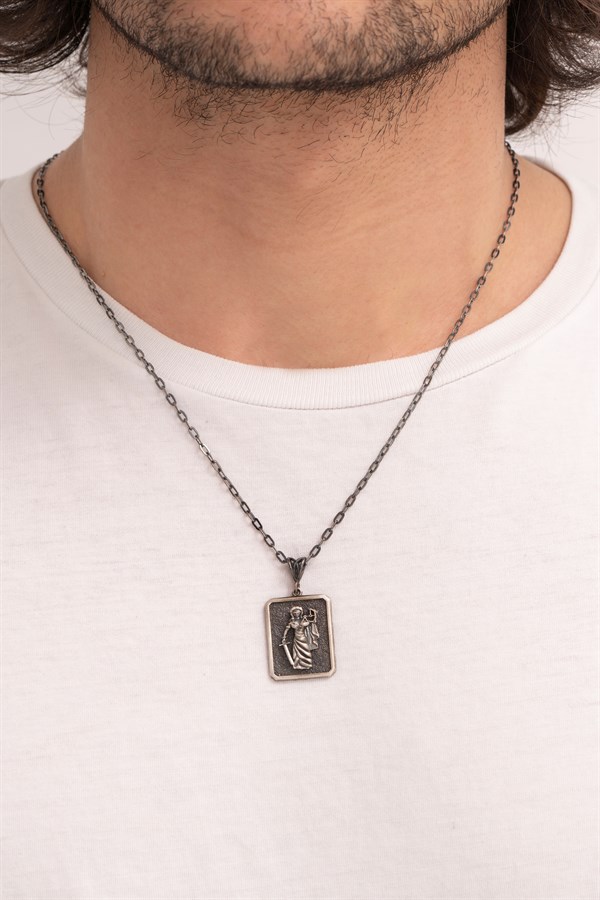 Gümüş Adalet Tanrıçası Themis  Erkek Kolye