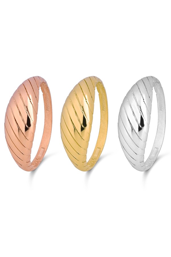 Altın Kruvasan Yüzük