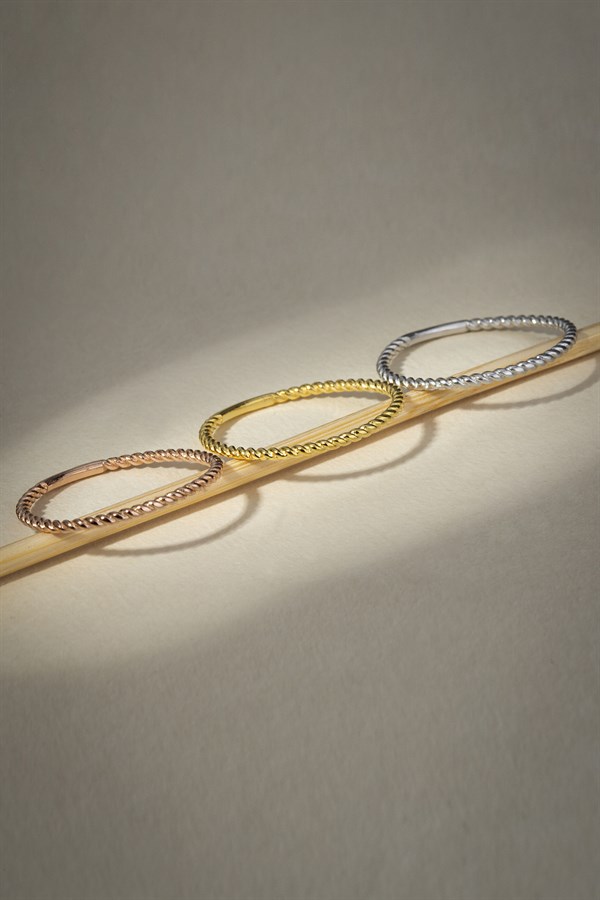 Altın Minimal Sarmal Yüzük