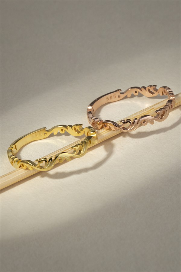 Altın Minimal Tasarım Yüzük