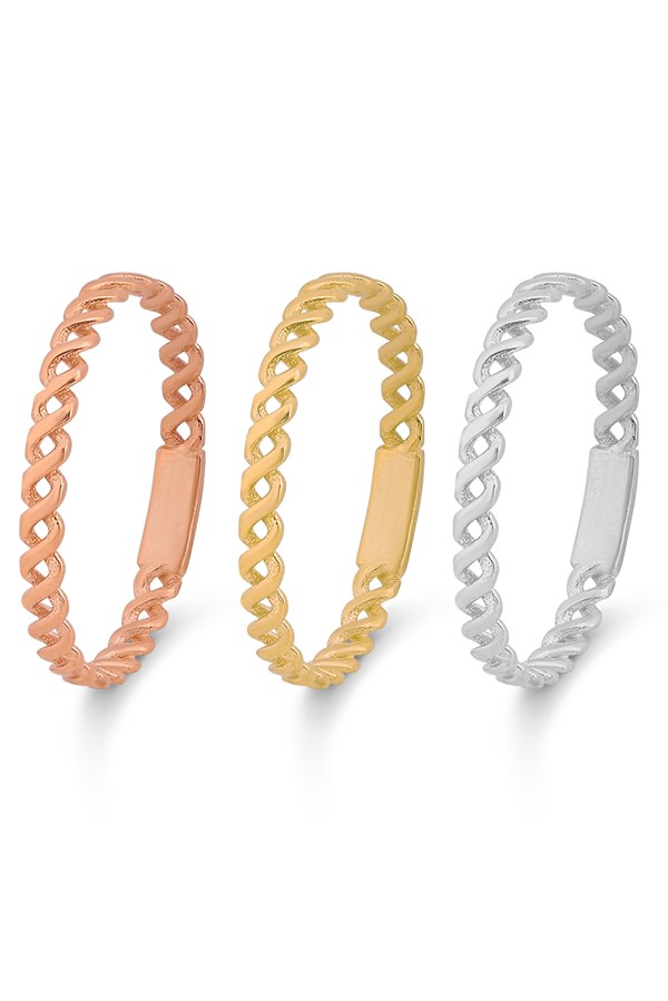 Altın Minimal Zincir Yüzük