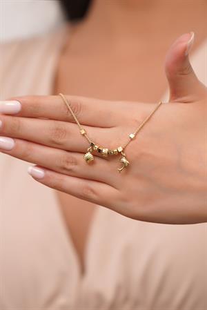 Altın Sallantılı Charm Bileklik