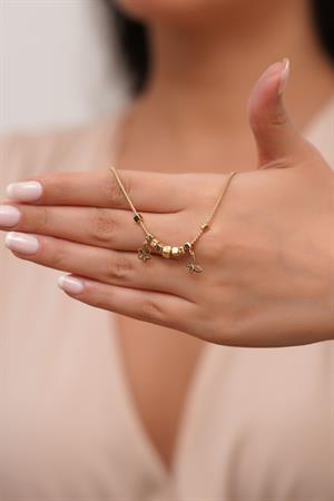 Altın Sallantılı Kelebek Charm Bileklik