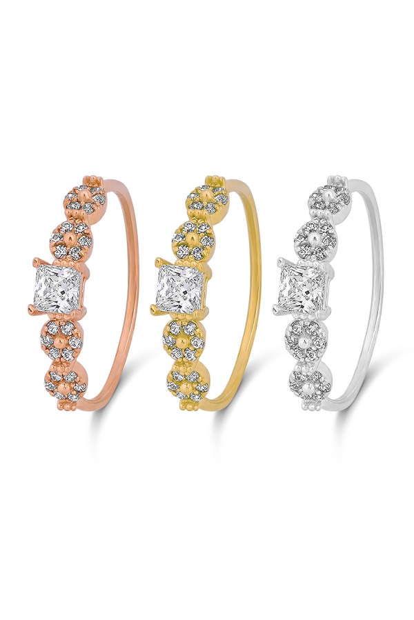 Altın Tasarım Tektaş Yüzük