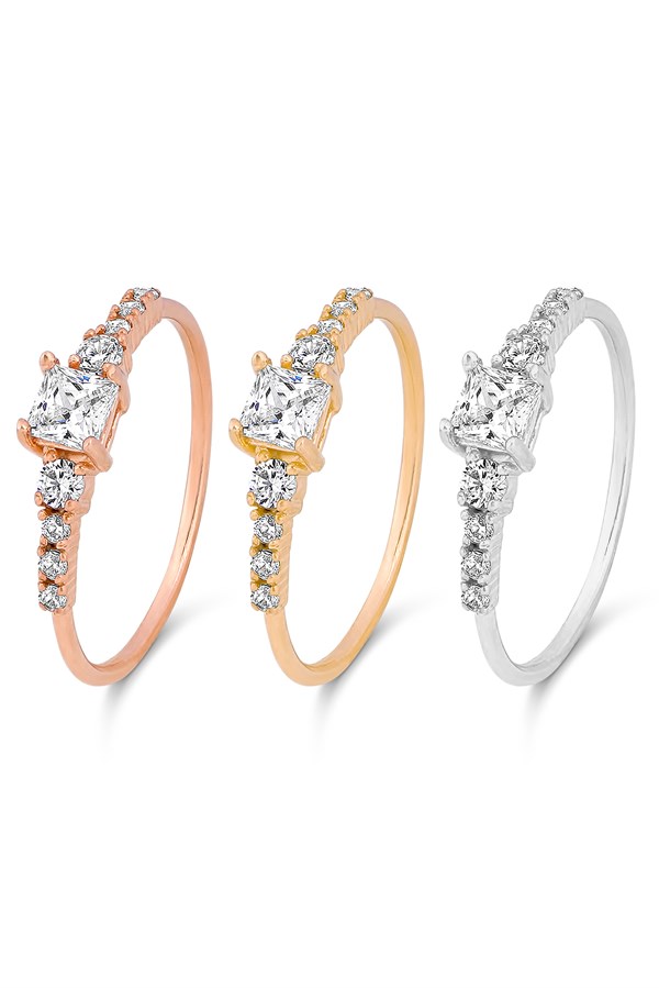 Altın Tektaş Yüzük