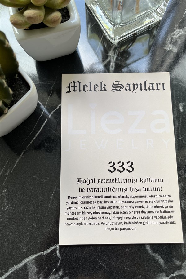 Gümüş 333 Melek Sayıları Kolye