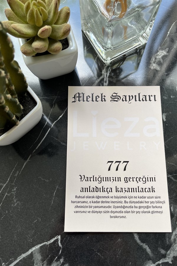 Gümüş 777 Melek Sayıları Kolye