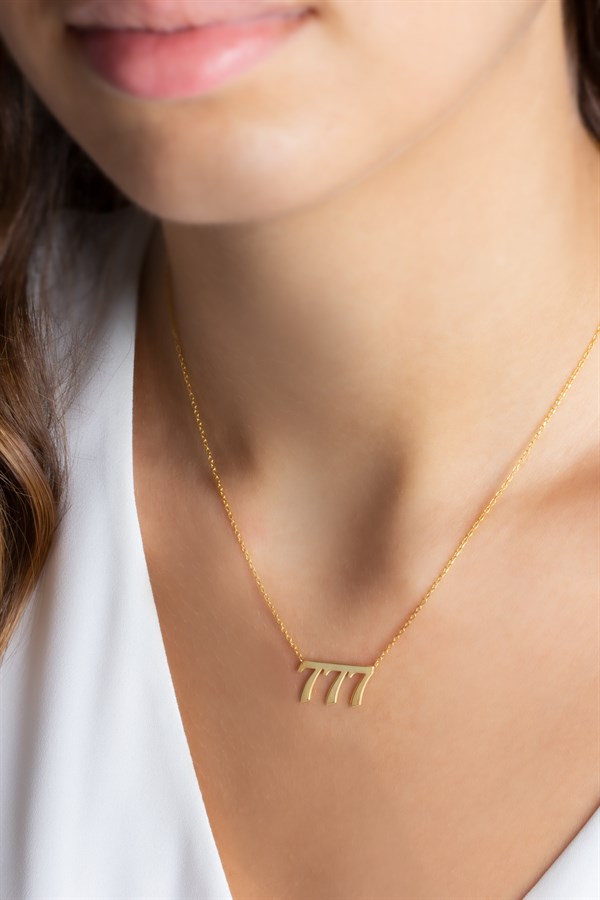 Gümüş 777 Melek Sayıları Kolye