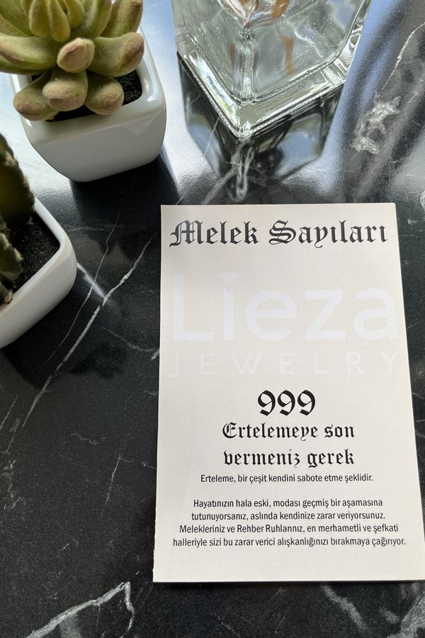 Gümüş 999 Melek Sayıları Kolye