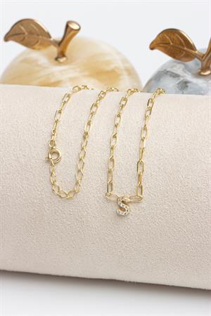 Gümüş Ataç Zincirli Minimal Harf Kolye