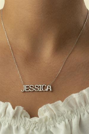 Gümüş Balon İsim Kolye