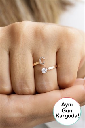 Gümüş Ç Harfi Yüzük