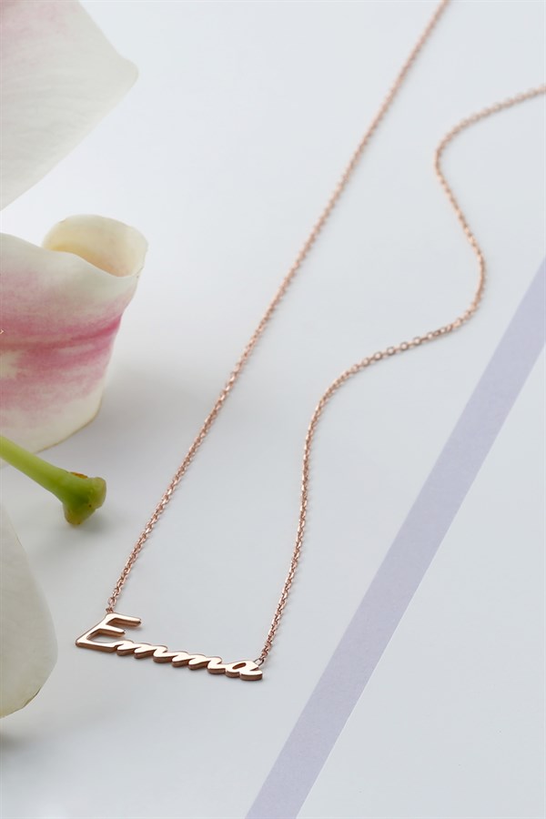 Gümüş Elyazılı İsim Kolye