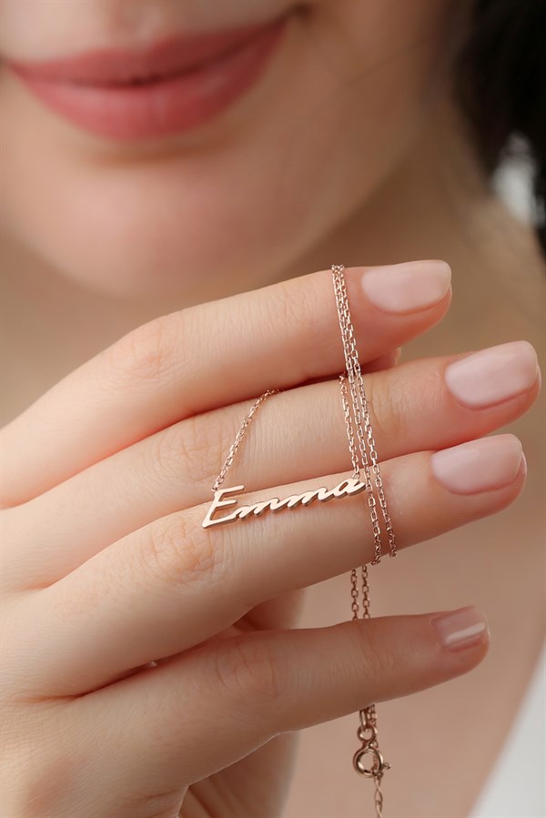 Gümüş Elyazılı İsim Kolye