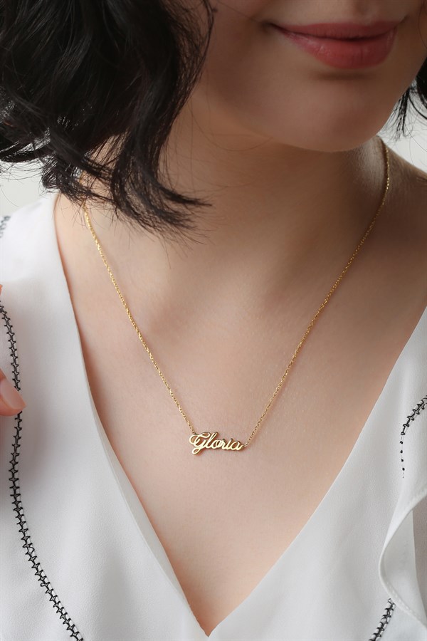 Gümüş Elyazılı İsim Kolye