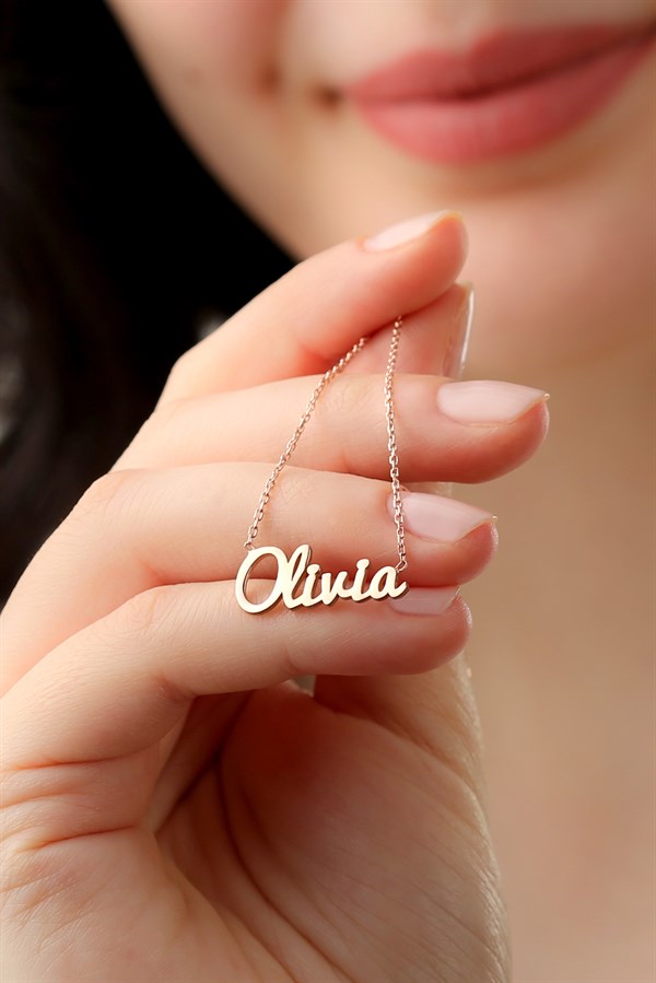 Gümüş Elyazılı İsim Kolye