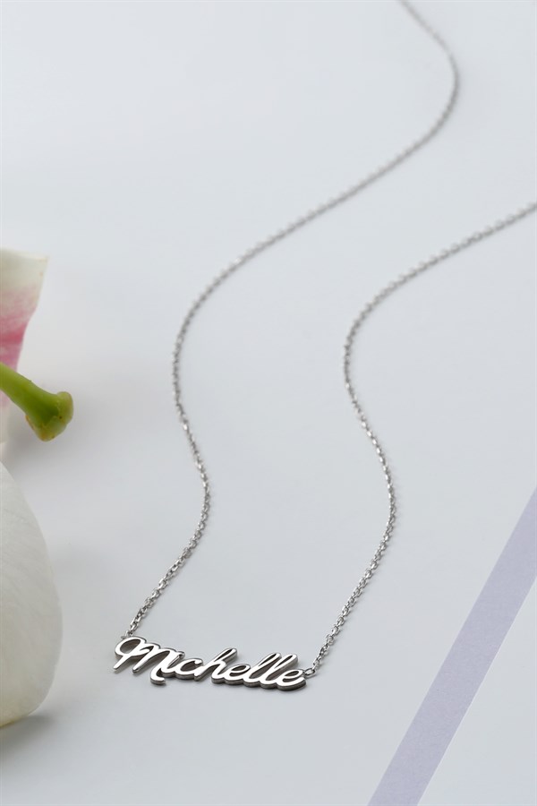 Gümüş Elyazılı İsim Kolye