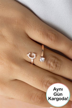 Gümüş Ğ Harfi Yüzük