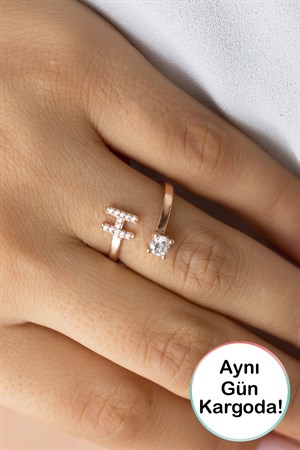 Gümüş H Harfi Yüzük