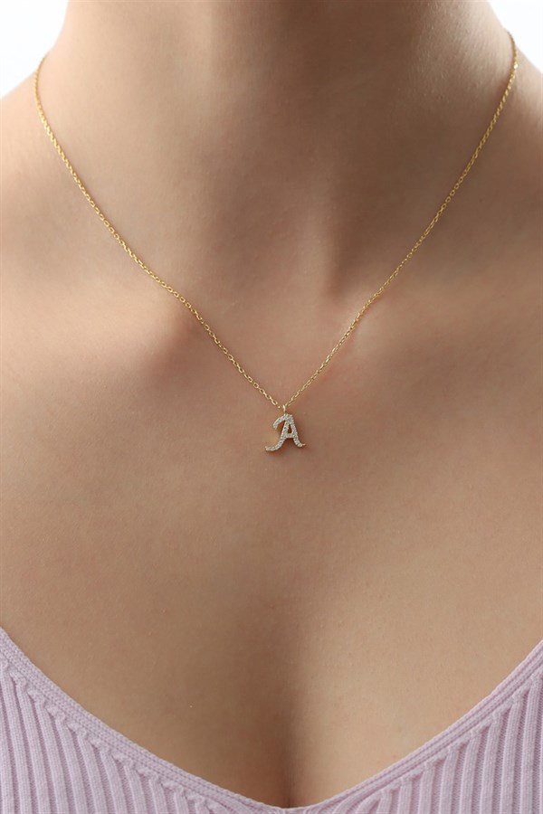 Gümüş Harf Kolye