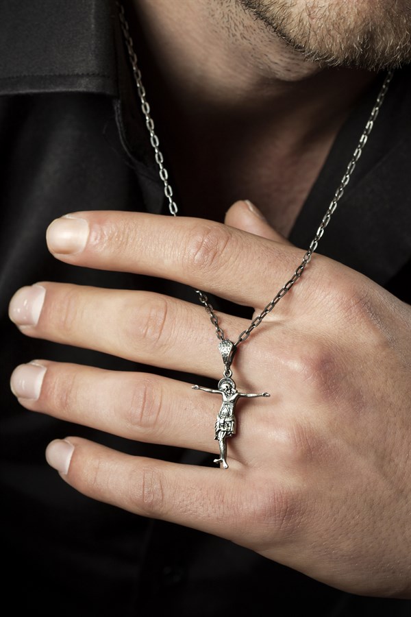 Gümüş Hz. İsa Kolye