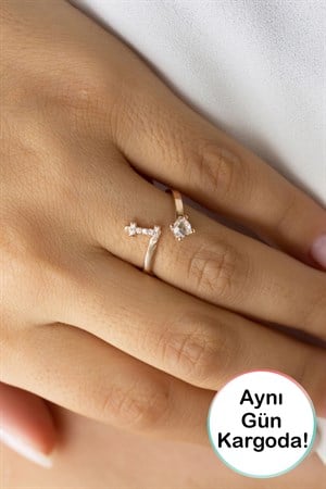 Gümüş İ Harfi Yüzük