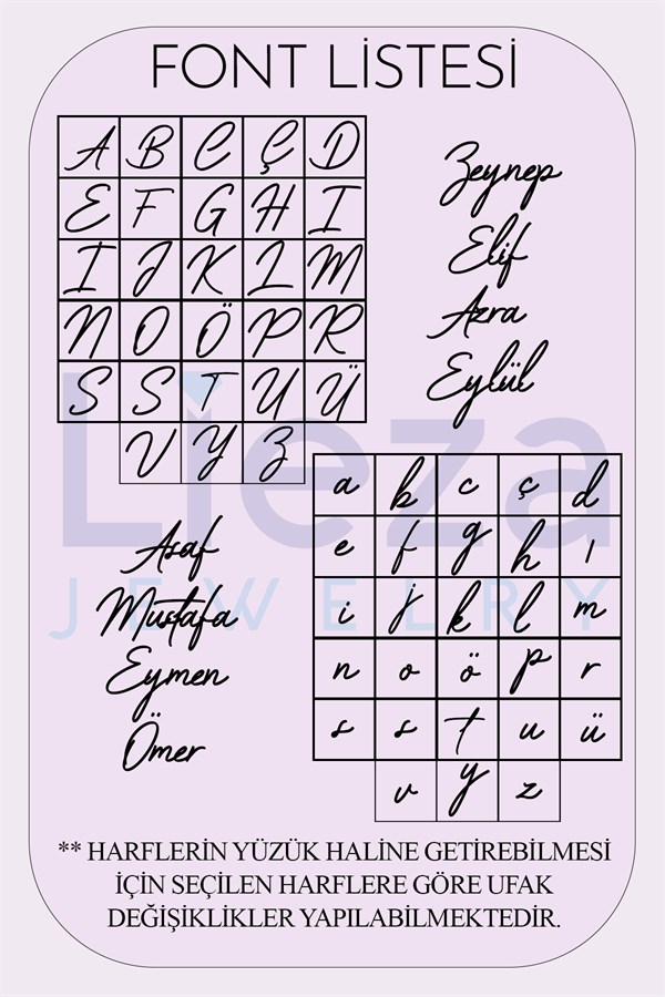 Gümüş İsim Kolye