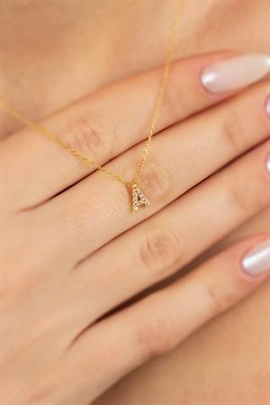 Gümüş Minimal Harf Kolye