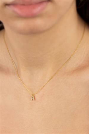 Gümüş Minimal Harf Kolye