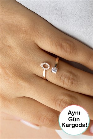 Gümüş Ö Harfi Yüzük