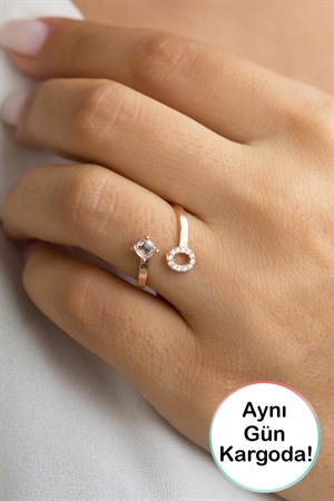 Gümüş O Harfi Yüzük