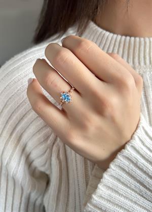 Gümüş Oval Taşlı Yüzük