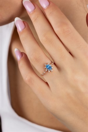 Gümüş Oval Taşlı Yüzük