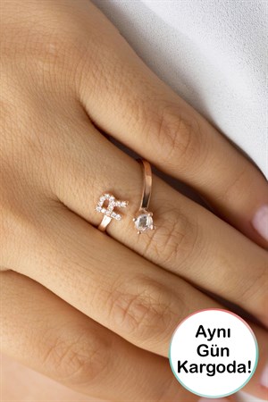 Gümüş R Harfi Yüzük