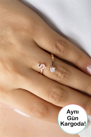 Gümüş Ş Harfi Yüzük