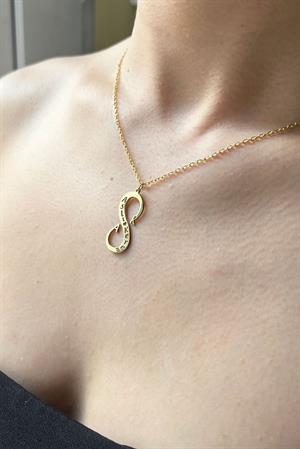 Gümüş Sonsuzluk İşaretli İsim ve Harf Kolye