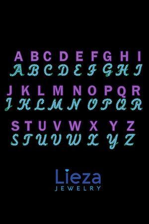 Gümüş Taşlı Harf Kolye