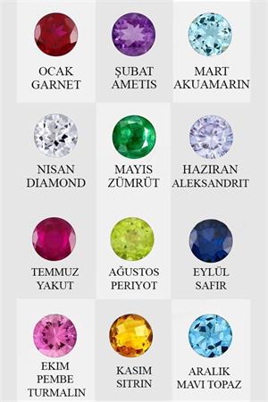 Gümüş Taşlı Harf Kolye