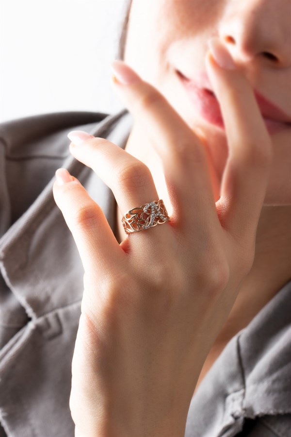 Gümüş Taşlı Harf Yüzük