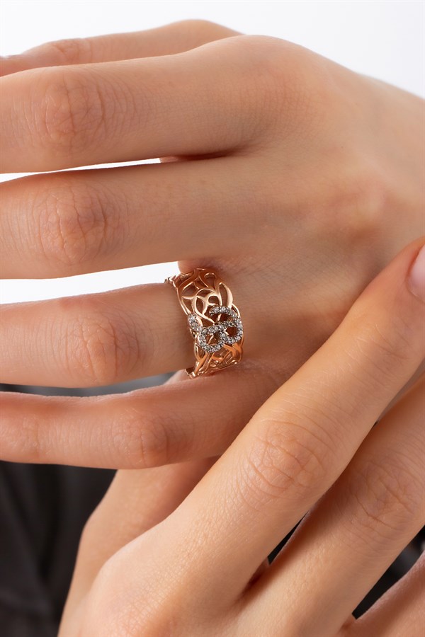 Gümüş Taşlı Harf Yüzük