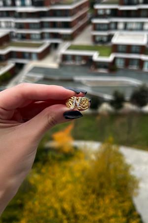 Gümüş Taşlı Harf Yüzük