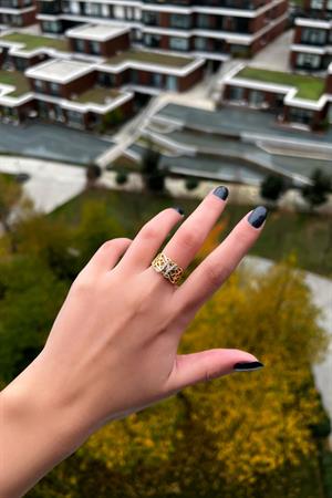 Gümüş Taşlı Harf Yüzük