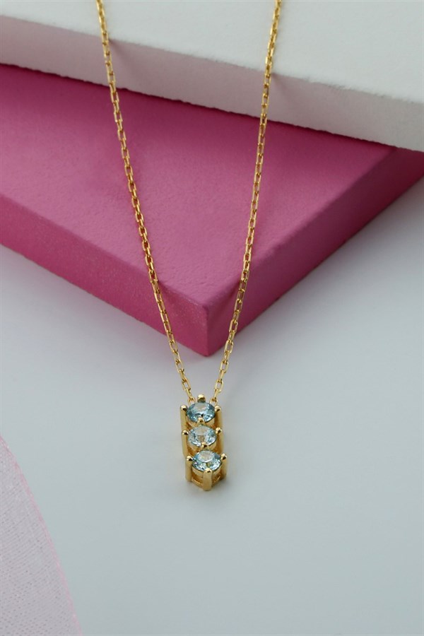 Gümüş Taşlı Kolye