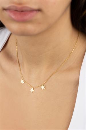 Gümüş Yıldızlı Harf Kolye