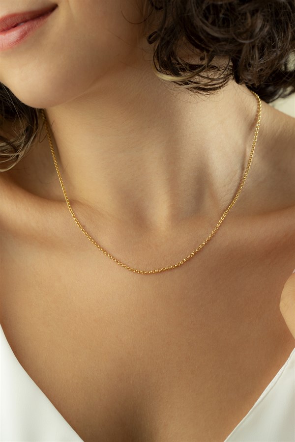 Gümüş Doç Zincir Kolye