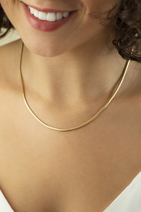 Gümüş İtalyan Balık Sırtı Zincir Kolye