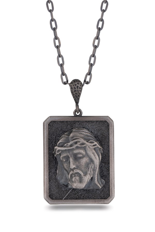 Gümüş Hz. İsa Erkek Kolye