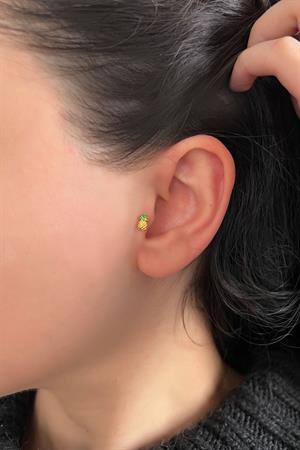 Kadın 925 Ayar Gümüş Ananas Piercing